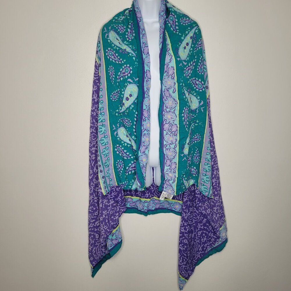 Diane Von Furstenberg The Color Authority Paisley Scarf/Sarong/Wrap artsy